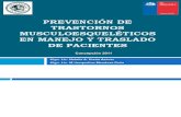 PREVENCIÓN DE TRASTORNOS MUSCULOESQUELÉTICOS EN MANEJO Y TRASLADO