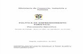 Documento borrador POLÍTICA DE EMPRENDIMIENTO TURISTICO
