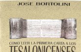 Bortolini Jose - Como Leer La Carta 1 a Los Tesalonicenses