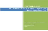 ANTOLOGIA DE ALGORITMOS Y LENGUAJES DE PROGRAMACIÓN