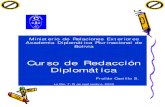Curso sobre Redaccion Diplomatica, Academia Diplomática