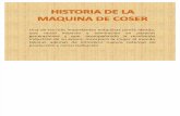 Historia de Las Maquinas de Coser