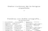Datos curiosos de la lengua española