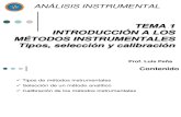 Tema 1 Introducción a los métodos instrumentales Clase repaso III-2011