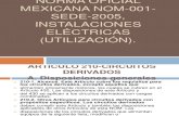 NORMA Oficial Mexicana NOM-001-SEDE-2005, Instalaciones Eléctricas