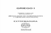 Programacion Exedra Griego 1 BACH Extremadura