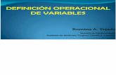 Definicion Operacional de Variables