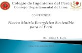 Nueva Matriz Energética Sostenible para el Peru-CIP-J.E. Luyo- 06 junio 2012