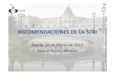 Recomendaciones Seri Sevilla 2011