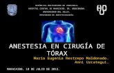 Anestesia para Cirugia de Torax