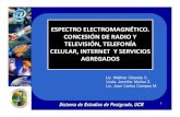 Presentación Espectro Electromagnético, Concesión de Radio y Televisión, Telefonía Celular, Internet y Servicios Agregados