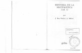 Historia de la Matemática Volumen 1 [REY PASTOR, J. BABINI, J] [Ed. GEDISA, Barcelona] 1985 (106s-d) {SPSE}