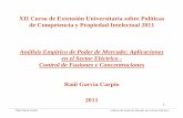 XII INDECOPI 2011 Análisis empírico del PM,Aplicaciones - Control de Fusiones y Concentraciones