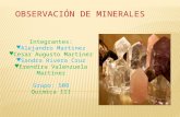 Observación de minerales