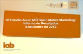 IV Estudio Anual IAB Spain Mobile Marketing: Informe de Resultados Septiembre de 2012 (iAB Spain) -SEP12