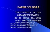Farmacologia de Organofosforados 2012