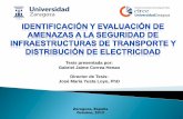 Identificación y evaluación de amenazas a la seguridad de las infrastructuras de transporte y distribución de electricidad.