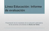 Síntesis del informe de la línea Educación presentado en Badia del Vallès