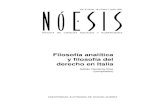 nóesis 18 - FILOSOFÍA ANALÍTICA Y FILOSOFÍA DEL DERECHO EN ITALIA