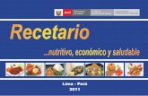 Recetario Nutritivo Economico y Saludable Ministerio de Salud 2011