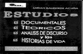 Estudios Documentales, Teoricos, Analisis de Discurso y Las