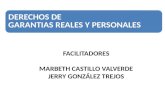 DERECHOS DE  GARANTIAS REALES Y PERSONALES