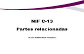 NIF C-13 Partes relacionadas