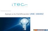 Presentacion servicio certificación une 166002
