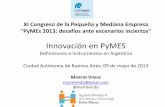 Innovación en PyMES: Definiciones e Instrumentos en Argentina