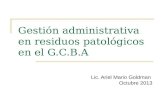 Gestión administrativa en residuos patológicos en el G.C.B.A