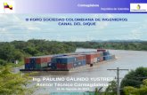 III FORO SOCIEDAD COLOMBIANA DE INGENIEROS  CANAL DEL DIQUE "Cormagdalena"