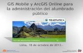 GIS Mobile y ArcGIS Online para la administración del alumbrado público . Guillermo Ciampagna . Ciampagna & Asociados