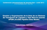Gestión y Organización de la Data de un Sistema de Transporte de Líquidos y Gas Natural usando APDM (ArcGIS Pipeline Data Model), Karin Oviedo Valencia - Compañía Operadora de