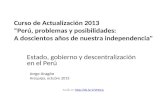 Estado gobierno y descentralización en el Perú, Jorge Aragón