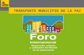 Transporte en la ciudad de La Paz - Panel VI