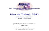 Plan de trabajo 2011  regulatel, dic 13, 2010