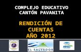 Presentacion Rendición de cuentas pavanita 2012