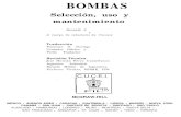 Bombas seleccion, uso y mantenimiento
