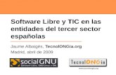 Las TIC en las entidades del tercer sector en España