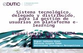Sistema tecnológico, delegado y distribuido, para la gestión de usuarios en plataforma e-learning