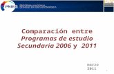 Comparación programa 2006  programa 2011 ciclo 4