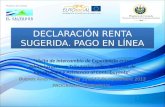 Presentación País El Salvador – Declaración Renta Sugerida. Pago en línea
