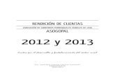 Rendición de Cuentas ASOGOPAL 2012-2013