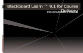 Blackboard Learn 9.1 Course Delivery
