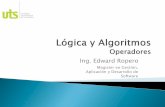 Lógica y Algoritmos 1. Operadores