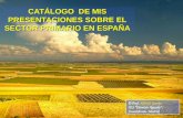 Catálogo sobre mis presentaciones del sector primario en España.