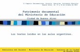 Patrimonio documental del Ministerio de Educación Ciudad de Buenos Aires. Los textos leídos en las aulas argentinas