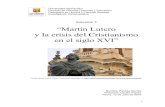 "Martín Lutero y la crisis del Cristianismo en el siglo XVI"