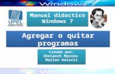 Como agregar y quitar programas en Windows 7
