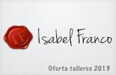 Oferta formativa Isabel Franco 2013